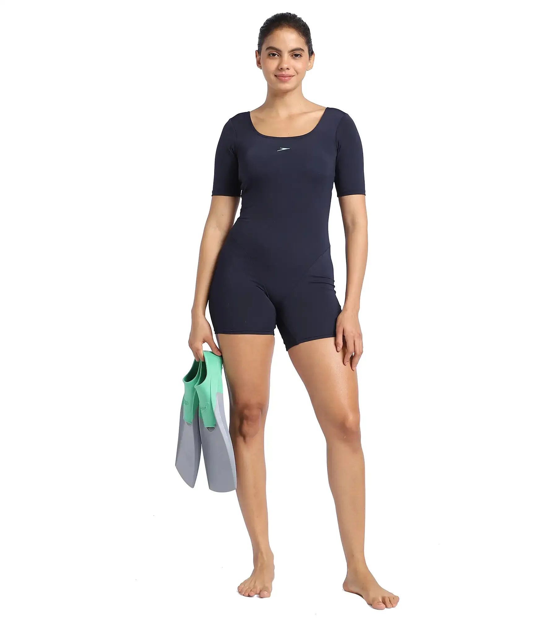 Women's Endurance  Myrtle Legsuit Swimwear  - Truenavy  &  Marine Blue