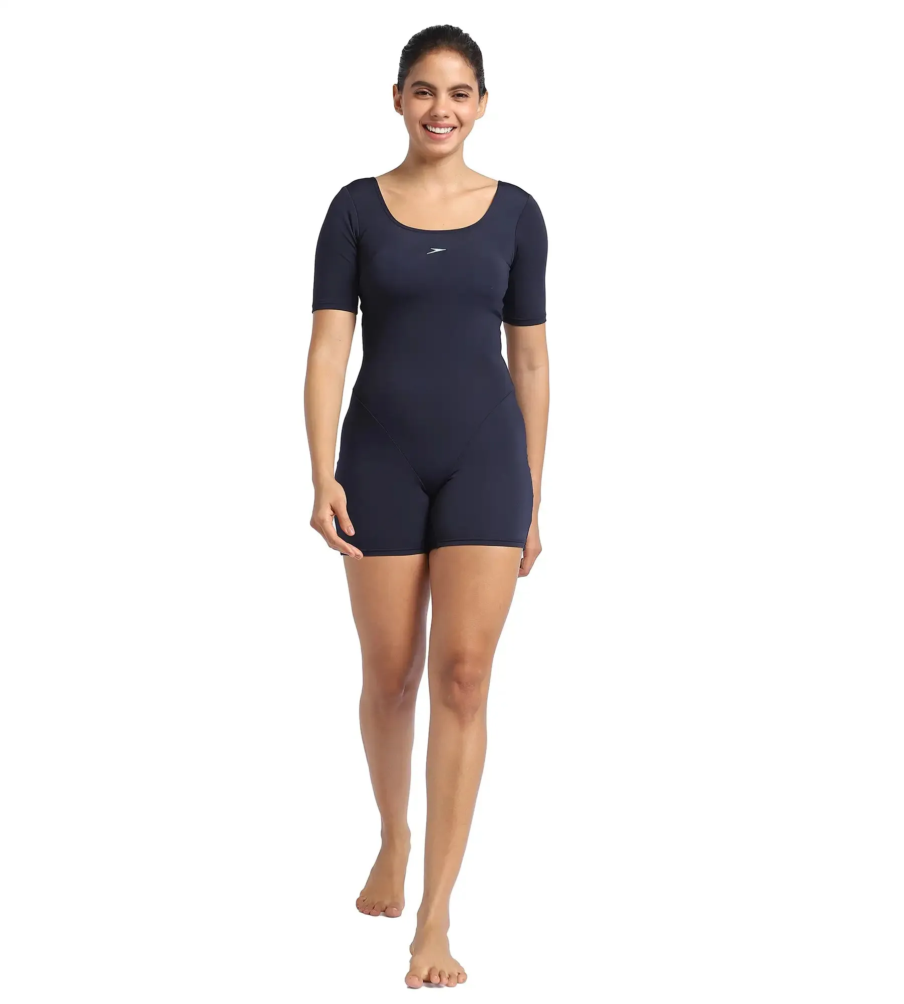 Women's Endurance  Myrtle Legsuit Swimwear  - Truenavy  &  Marine Blue