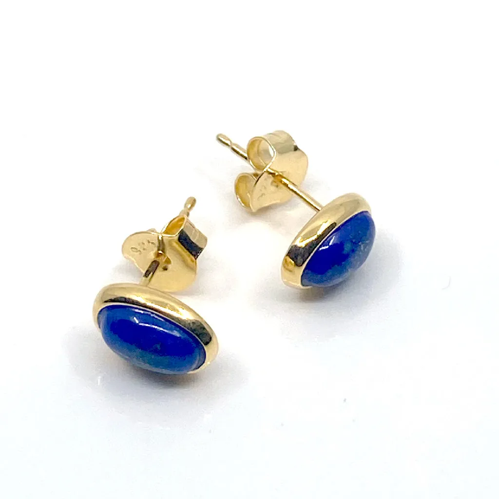 Zayah Lapis Lazuli Oval Earrings