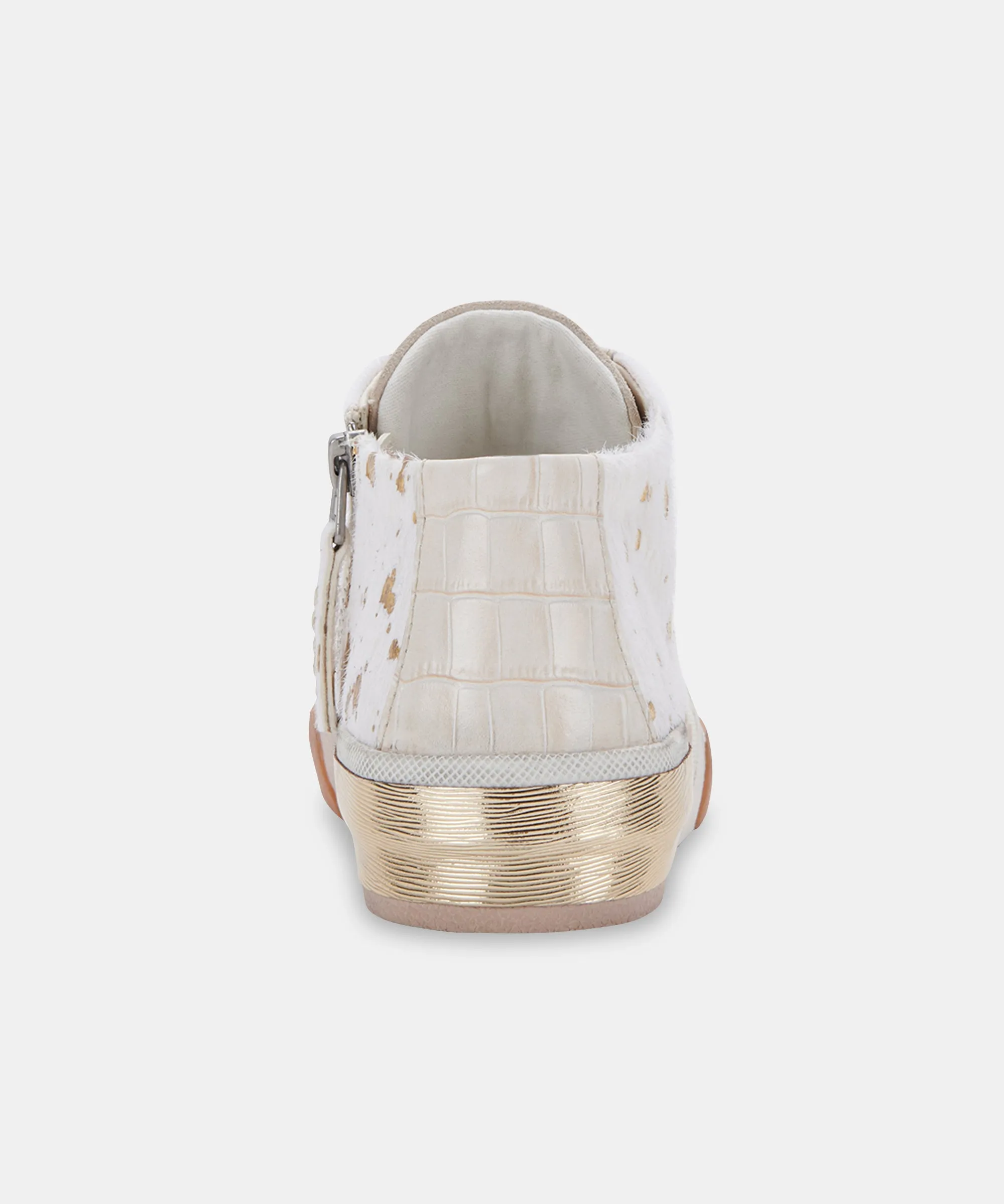 ZOEL SNEAKERS IVORY MULTI METALLIC CALF HAIR re:vita